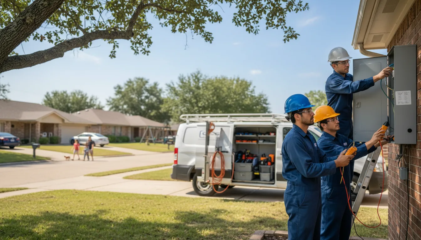 Certified electrician providing emergency electrical services in Sabinal, TX